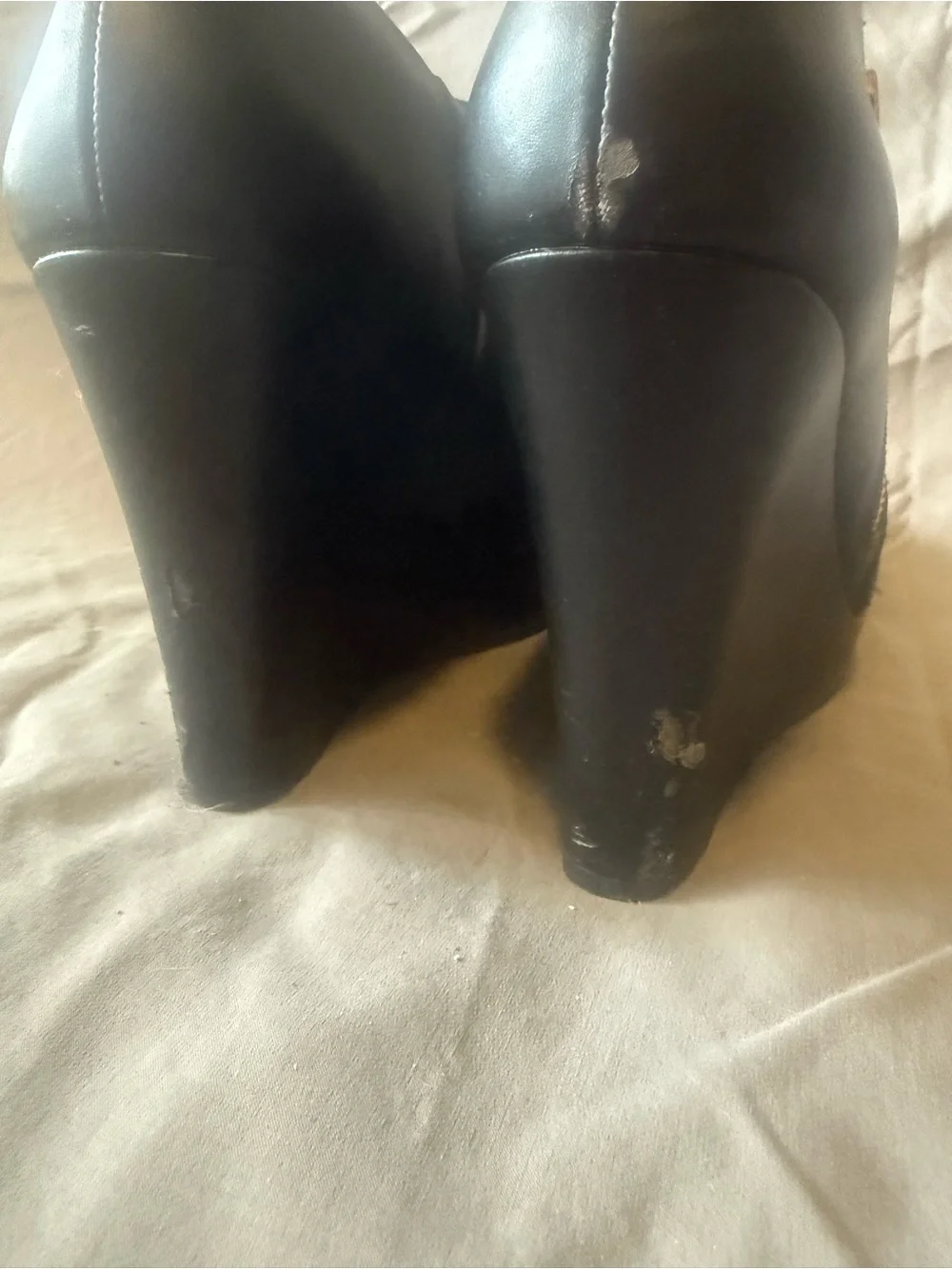 Jessica Simpson Carli style Black wedge booties - w’s 10M